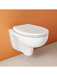 VitrA S20 Round 109-003-909 Universal Klozet Kapağı, Yavaş Kapanır, Kolay Çıkabilir, Beyaz