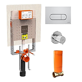 VitrAVitra Gömme Rezervuar 3'lü Set-Kumanda Paneli +Stop Valf 800-2027