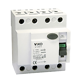 Viko 4x40A 30mA AC Tipi 4 Kutuplu Kaçak Akım Rölesi VTR4-4030