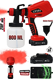 Retools Şarjlı Boya Tabancası Kırmızı