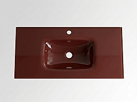 VERTOLA Krokan Cam Lavabo Batarya Delikli 80X60 cm