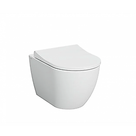 Mia Round Asma Klozet SmoothFlush, gizli montajlı, 54 cm, taharet borulu, taharet borusu girişi sıva altı uygulamalı, beyaz