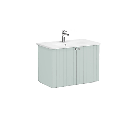 VİTRA root groove lavabo dolabı 100 cm iki kapaklı   ( 7794 lavabo dahil )ve boy dolabı 40 cm mat retro yesil