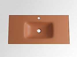 VERTOLA Krokan Cam Lavabo Batarya Delikli 90X60 cm