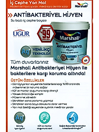 Marshall Antibakteriyel Hijyen Su Bazlı Silinebilir