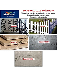 Marshall Luxe Parlak Beyaz Yağlı Boya  Solvent Bazlı İç Cephe Boyası